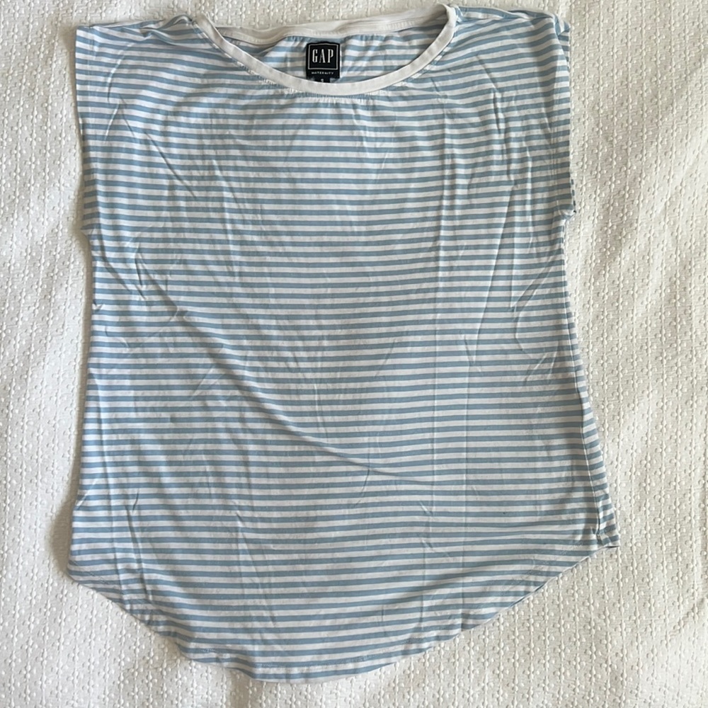 Gap maternity striped blue tee